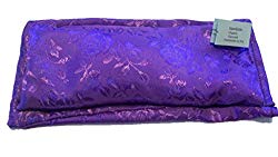 Flax Seed and Lavender Silky Satin Eye Pillow with Matching Slip Cover